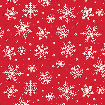 The North Pole Flannel F17752-TOMATO by My Mind's Eye for Riley Blake Designs, Image