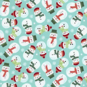 The North Pole Flannel F17753-AQUA by My Mind's Eye for Riley Blake Designs