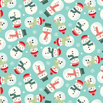 The North Pole Flannel F17753-AQUA by My Mind's Eye for Riley Blake Designs, Image