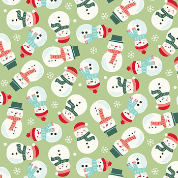 The North Pole Flannel F17753-HONEYDEW by My Mind's Eye for Riley Blake Designs, Image