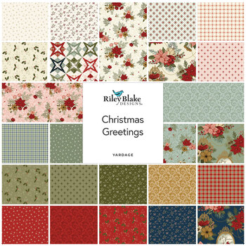 Christmas Greetings  Yardage by Sandy Gervais for Riley Blake Designs, Image