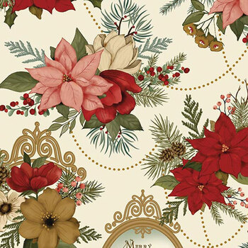 Christmas Greetings CD17660-CREAM by Sandy Gervais for Riley Blake Designs, Image