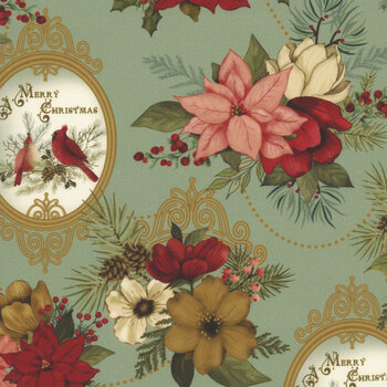 Christmas Greetings CD17660-SPRUCE by Sandy Gervais for Riley Blake Designs