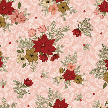 Christmas Greetings CD17661-PINK by Sandy Gervais for Riley Blake Designs, Image