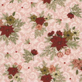 Christmas Greetings CD17661-PINK by Sandy Gervais for Riley Blake Designs