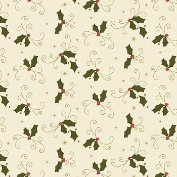 Christmas Greetings C17663-CREAM by Sandy Gervais for Riley Blake Designs, Image