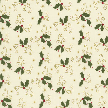 Christmas Greetings C17663-CREAM by Sandy Gervais for Riley Blake Designs