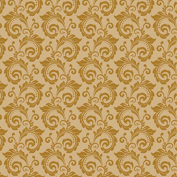 Christmas Greetings C17664-GOLD by Sandy Gervais for Riley Blake Designs, Image