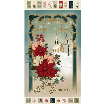 Christmas Greetings PD17669-PANEL by Sandy Gervais for Riley Blake Designs, Image