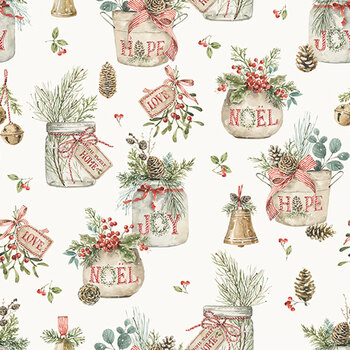 Holiday Spirit CD17460-CREAM by Lisa Audit for Riley Blake Designs, Image