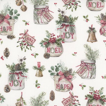 Holiday Spirit CD17460-CREAM by Lisa Audit for Riley Blake Designs