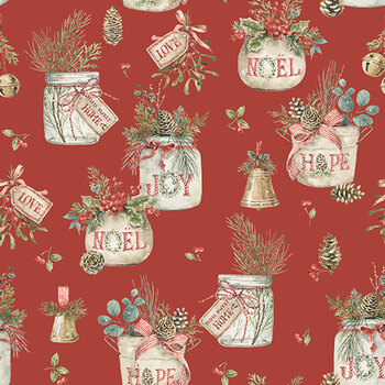 Holiday Spirit CD17460-RED by Lisa Audit for Riley Blake Designs, Image