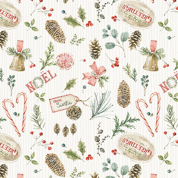 Holiday Spirit CD17461-CREAM by Lisa Audit for Riley Blake Designs, Image