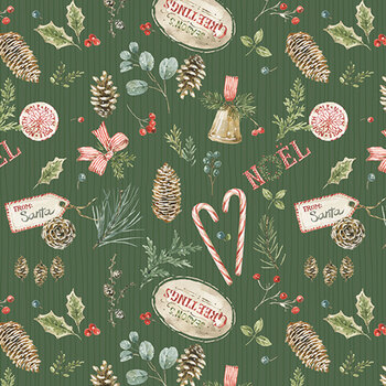 Holiday Spirit CD17461-GREEN by Lisa Audit for Riley Blake Designs, Image