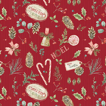 Holiday Spirit CD17461-RED by Lisa Audit for Riley Blake Designs, Image