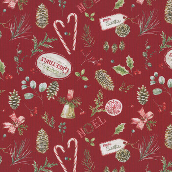 Holiday Spirit CD17461-RED by Lisa Audit for Riley Blake Designs