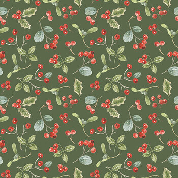 Holiday Spirit CD17463-GREEN by Lisa Audit for Riley Blake Designs, Image