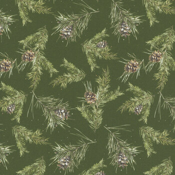 Holiday Spirit CD17464-GREEN by Lisa Audit for Riley Blake Designs