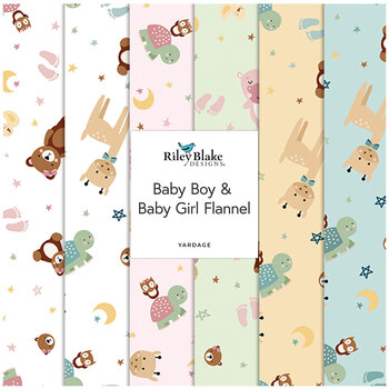 Baby Boy & Baby Girl Flannel  Yardage by Lori Whitlock for Riley Blake Designs, Image