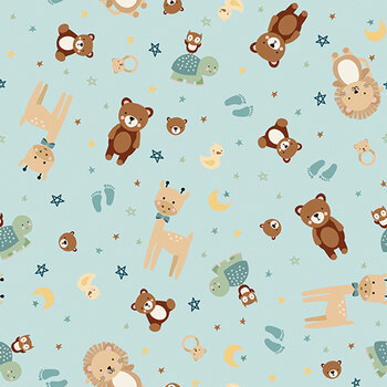 Baby Boy Flannel F17500-BLUE by Lori Whitlock for Riley Blake Designs, Image