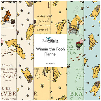 Winnie the Pooh Flannel  Yardage by Echo Park Paper Co. for Riley Blake Designs, Image
