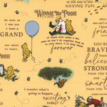 Winnie the Pooh Flannel F17502-SUNSHINE by Echo Park Paper Co. for Riley Blake Designs