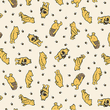 Winnie the Pooh Flannel F17503-CREAM by Echo Park Paper Co. for Riley Blake Designs, Image