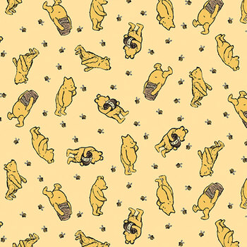 Winnie the Pooh Flannel F17503-SUNSHINE by Echo Park Paper Co. for Riley Blake Designs, Image