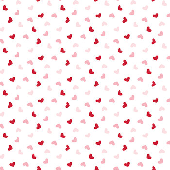Seasonal Basics C761-WHITE Heart Toss by Christopher Thompson for Riley Blake Designs, Image