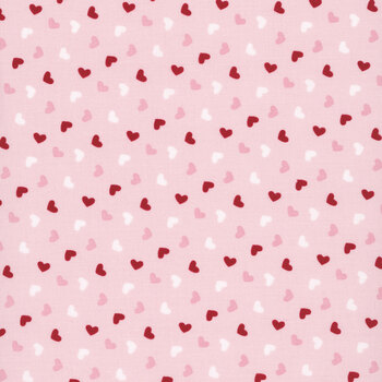 Seasonal Basics C761-PINK Heart Toss by Christopher Thompson for Riley Blake Designs