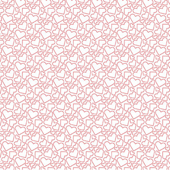 Seasonal Basics C762-WHITE Heart Outlines by Christopher Thompson for Riley Blake Designs, Image