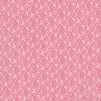 Seasonal Basics C762-PINK Heart Outlines by Christopher Thompson for Riley Blake Designs