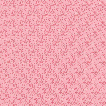 Seasonal Basics C762-PINK Heart Outlines by Christopher Thompson for Riley Blake Designs, Image