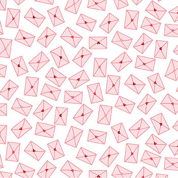 Seasonal Basics C763-WHITE Love Notes by Christopher Thompson for Riley Blake Designs, Image