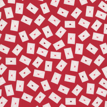 Seasonal Basics C763-RED Love Notes by Christopher Thompson for Riley Blake Designs