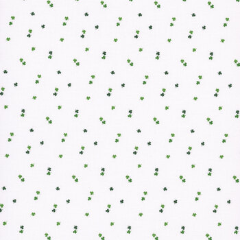 Seasonal Basics C764-WHITE Clovers by Christopher Thompson for Riley Blake Designs