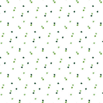 Seasonal Basics C764-WHITE Clovers by Christopher Thompson for Riley Blake Designs, Image