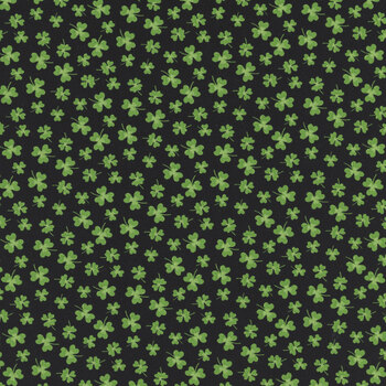 Seasonal Basics C765-BLACK Shamrocks by Christopher Thompson for Riley Blake Designs