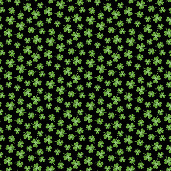 Seasonal Basics C765-BLACK Shamrocks by Christopher Thompson for Riley Blake Designs, Image