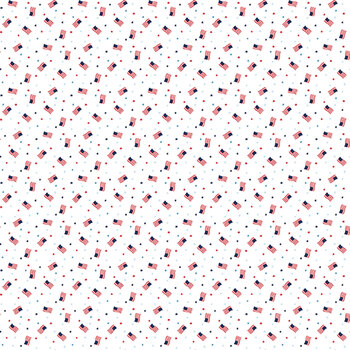 Seasonal Basics C767-WHITE Grand Ol' Flag by Christopher Thompson for Riley Blake Designs, Image