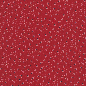 Seasonal Basics C767-RED Grand Ol' Flag by Christopher Thompson for Riley Blake Designs
