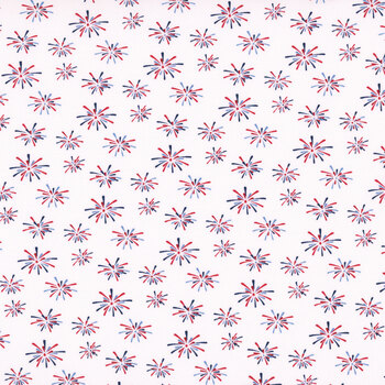 Seasonal Basics C768-WHITE Fireworks by Christopher Thompson for Riley Blake Designs