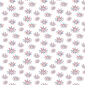 Seasonal Basics C768-WHITE Fireworks by Christopher Thompson for Riley Blake Designs, Image