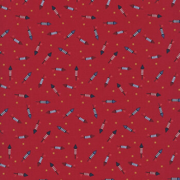 Seasonal Basics C769-RED Pop Boom Bang by Christopher Thompson for Riley Blake Designs