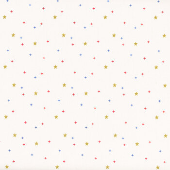 Sparkler SC651-WHITE Star by Melissa Mortenson for Riley Blake Designs, Image