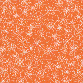 Seasonal Basics C771-ORANGE Spider Webs by Christopher Thompson for Riley Blake Designs