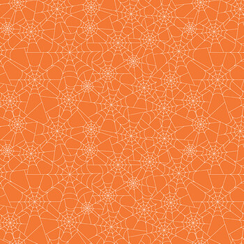 Seasonal Basics C771-ORANGE Spider Webs by Christopher Thompson for Riley Blake Designs, Image