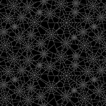 Seasonal Basics GC771-BLACK Glow in the Dark Spider Webs by Christopher Thompson for Riley Blake Designs, Image