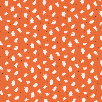 Seasonal Basics C772-ORANGE Ghosts by Christopher Thompson for Riley Blake Designs