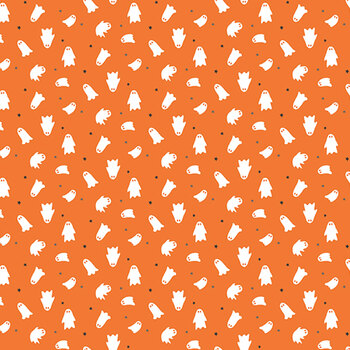 Seasonal Basics C772-ORANGE Ghosts by Christopher Thompson for Riley Blake Designs, Image